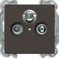 Basic 55 - Розетка TV-RD-SAT-концевая (шато-черный)