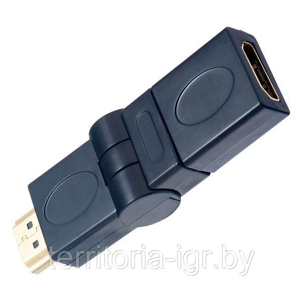 Переходник поворотный на 360 градусов HDMI A вилка - HDMI A розетка A7013 Perfeo - фото 1 - id-p80850370