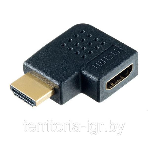 Переходник угловой горизонтальный HDMI A вилка - HDMI A розетка A7011 Perfeo