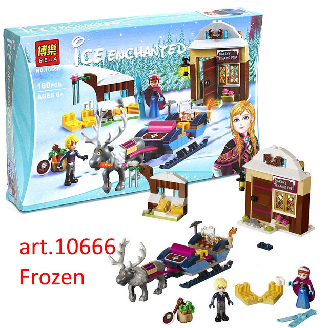 Конструктор Bela Frozen 10666 "Анна и Кристофф: Прогулка на санях" (аналог Lego Disney 41066) 180 деталей Подр