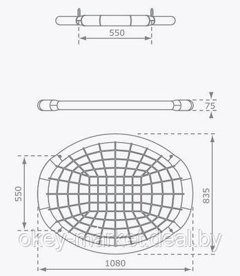 Детские подвесные качели-гнездо Oval (150 кг, Бельгия ) - фото 6 - id-p80862732