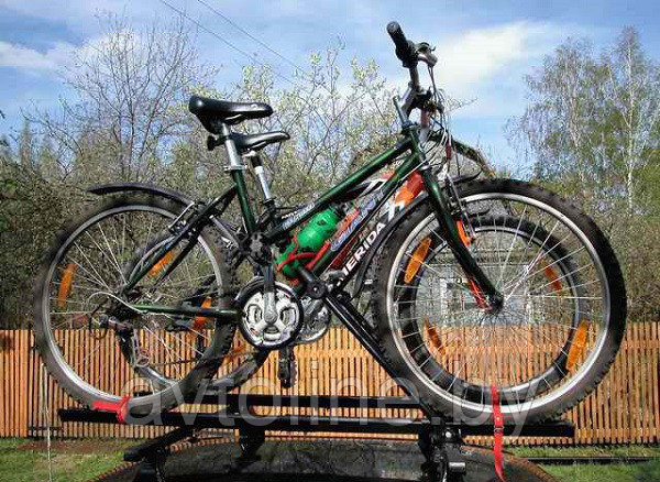 Велобагажник на крышу автомобиля для 1 велосипеда AMOS ROWER 2ST - фото 3 - id-p80371531