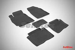 Коврики резиновые Hyundai Solaris I / Accent / Kia Rio (2010-2017) / Солярис / Киа Рио (SeiNtex)
