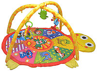Развивающий коврик детский для малыша Черепашка 619 (пластиковые игрушки)