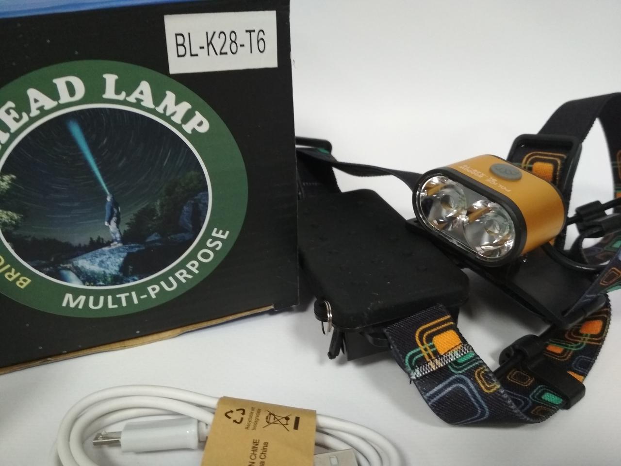 BL-K28-T6 2LED Аккумуляторный налобный фонарь - фото 2 - id-p80970604