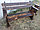 Скамья из массива сосны "Палисандр" с подлокотниками, фото 5