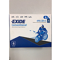 Аккумулятор 6 вольт для мотоцикла EXIDE 6N4-2A-4 4Ah 35A 70/70/95 Мото