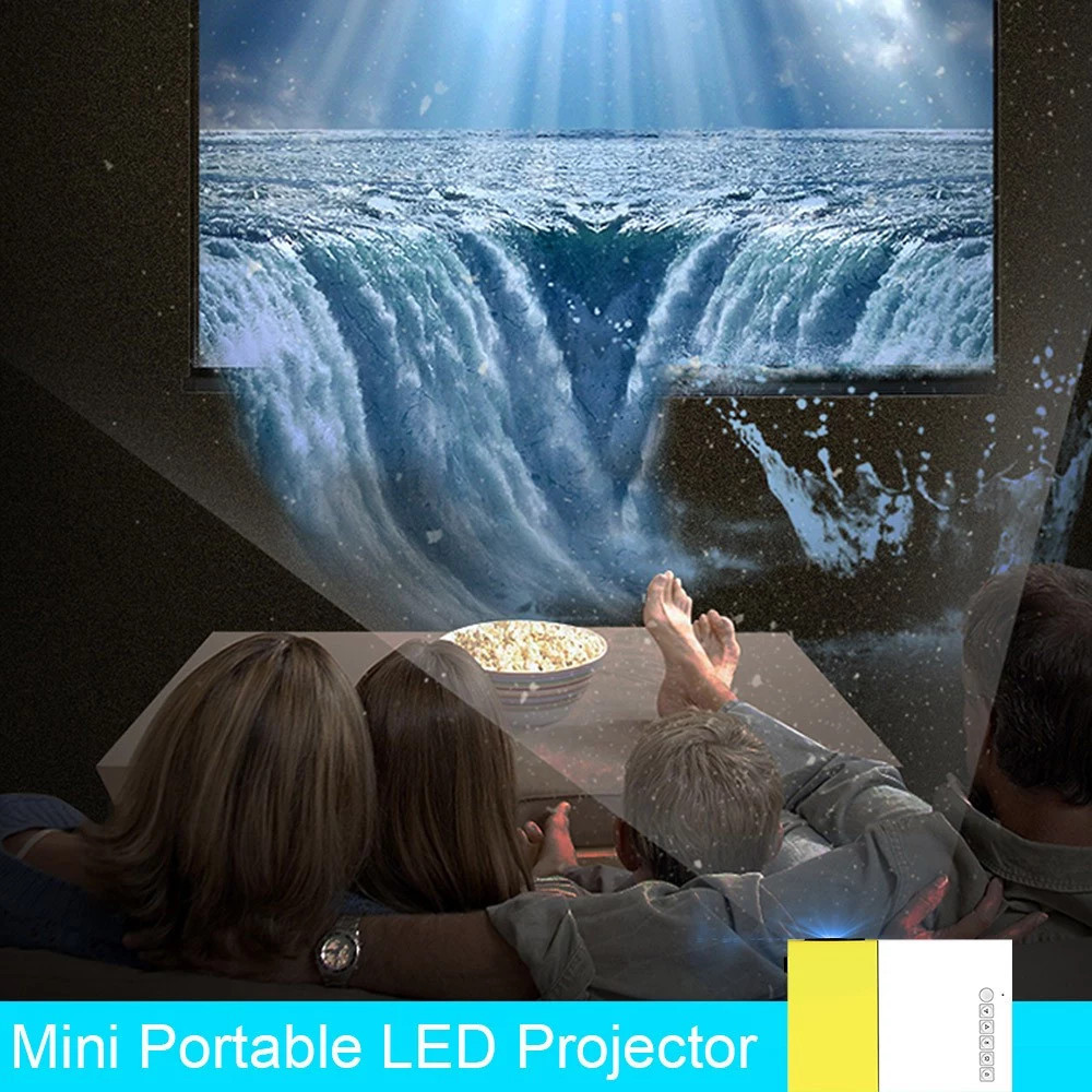 LED Projector портативный переносной проектор светодиодный Aao YG300 (домашний кинотеатр) - фото 4 - id-p80992020