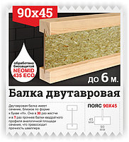 Балки с поясом 90х45 до 6 метров (с обработкой балок биозащитой NEOMID 435 ECO)