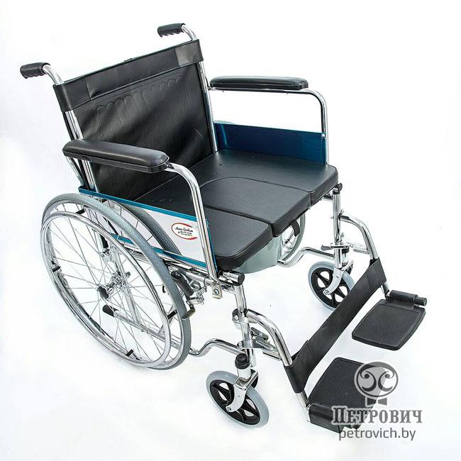 Инвалидная коляска с санитарным оснащением FS681 - фото 1 - id-p61023396