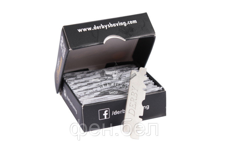 Лезвия для шаветт Derby Premium Half Blades половинки 100 шт - фото 1 - id-p78448895