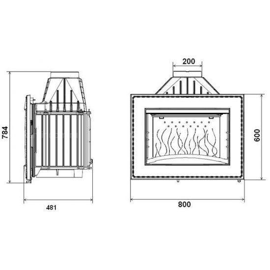 Каминная топка Invicta Décor 800 CUIR - фото 4 - id-p81027648