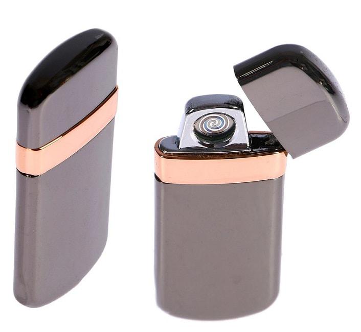 Электронная зажигалка USB «JINLUN» черный металлик - фото 1 - id-p81027791