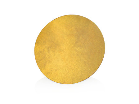 Значок металлический Круг, золотистый, фото 2