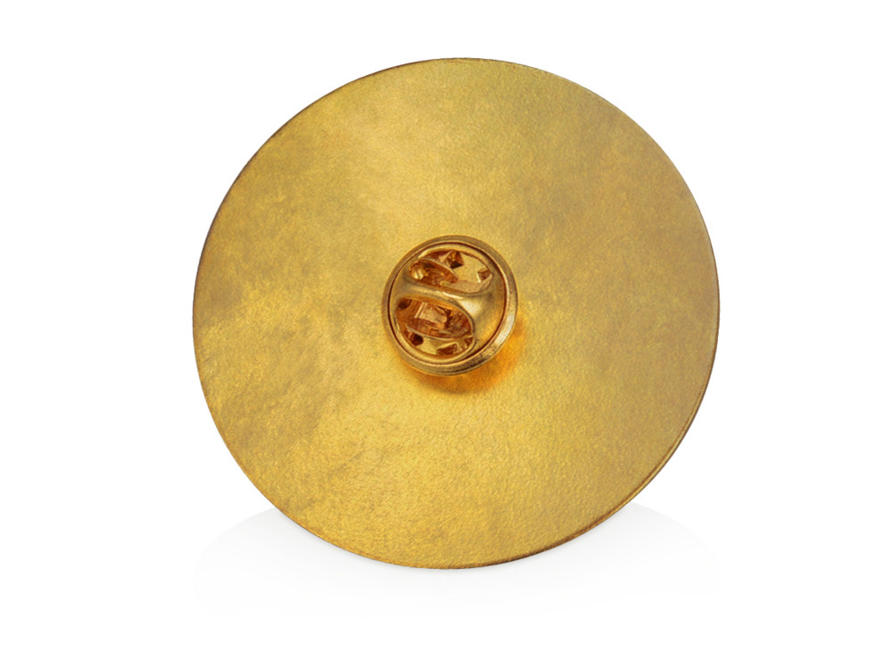 Значок металлический Круг, золотистый - фото 2 - id-p81058690
