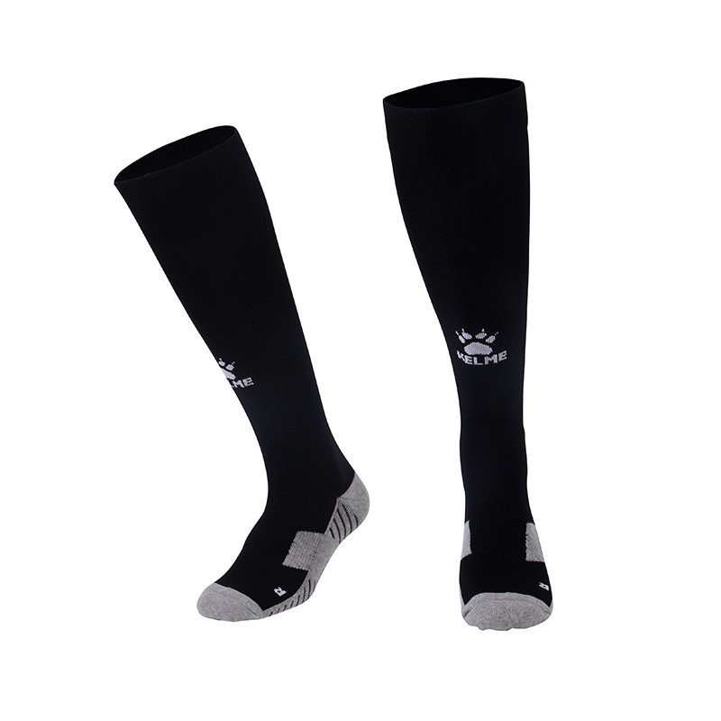 Гетры Kelme Гетры Kelme Elastic Mid-Calf Football Sock черные с белым - фото 1 - id-p81057891