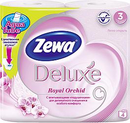 Туалетная бумага "Zewa Deluxe" трёхслойная,  с ароматом орхидеи, 4рул./упак. (Цена с НДС)