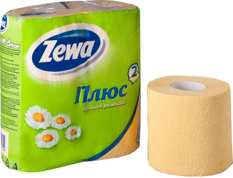 Туалетная бумага "Zewa Плюс" двухслойная, с ароматом ромашки, 4рул./упак. (Цена с НДС) - фото 2 - id-p81087084