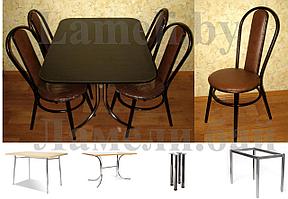 Обеденная группа. Стол прямоугольный со скосом Венге + 4 стула Идеал. Выбор цвета