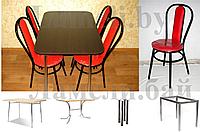 Обеденная группа. Стол прямоугольный со скосом Венге + 4 стула Идеал. Выбор цвета