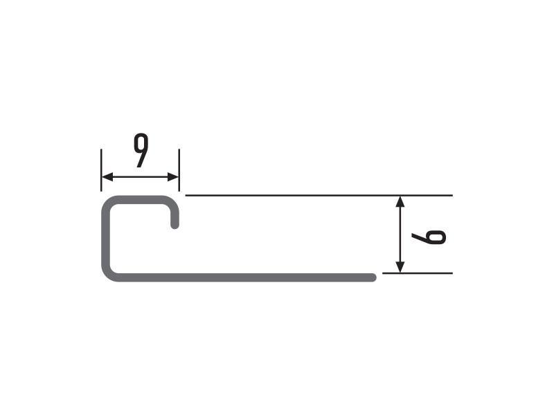 П профиль для плитки из нержавеющей стали 9мм 270 см - фото 4 - id-p81119242