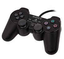 Проводной геймпад для PS2 (Sony Playstation 2), кабель 2м (Dual Shock 2, SCPH-10010), черный
