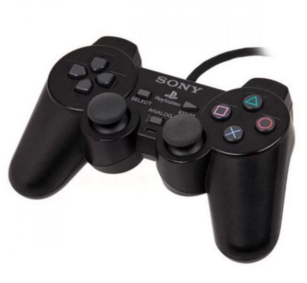 Проводной геймпад PS 2 Controller Dual Shock Black, 15 кнопок, 2 стика - фото 1 - id-p81173816