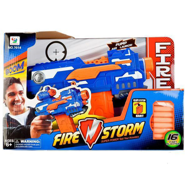 Бластер Fire Storm 7014A с мягкими пулями на батарейках - фото 1 - id-p81229029