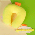 Антистресс-подголовник "Цыплёнок" с маской для сна, фото 3