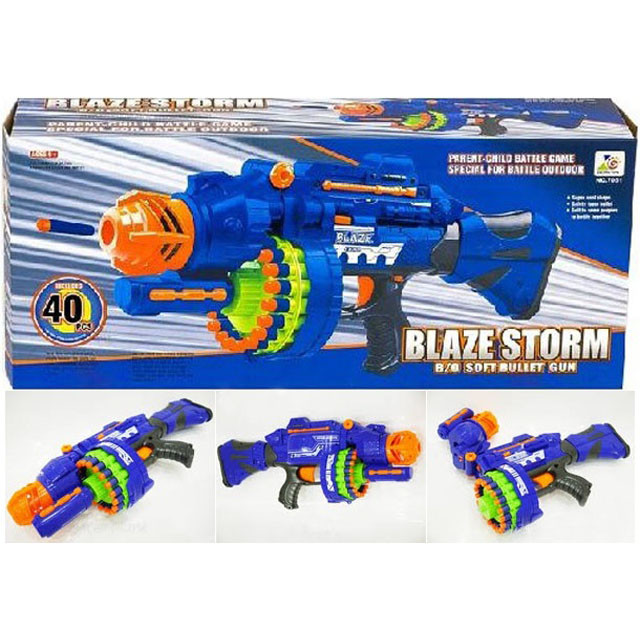 Бластер Blaze Storm 7051 с 40 мягкими пулями на батарейках - фото 5 - id-p81229991