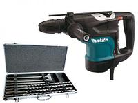 Перфоратор MAKITA HR 4501 C в чем. + набор оснастки (1350 Вт, 13.0 Дж, 2 реж., патрон SDS-MAX, вес 7.8 кг,