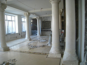 Шлифовка и полировка колонн, стен, потолков 