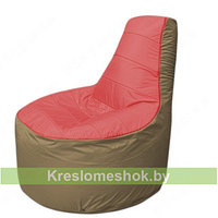 Кресло мешок Трон Т1.1-0221(красный-темно-бежевый)