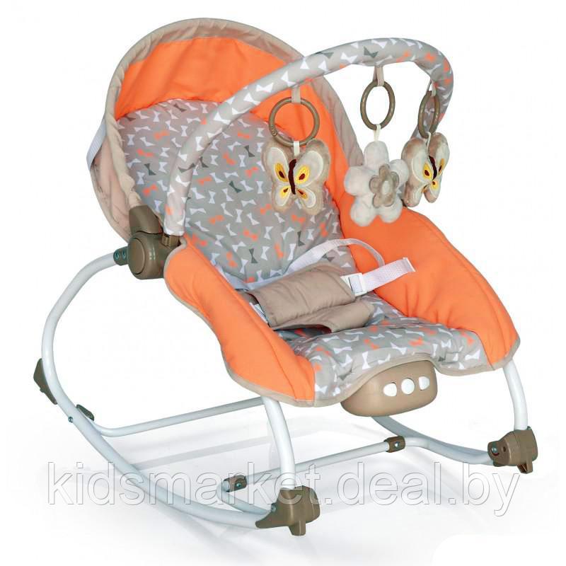 Детский шезлонг 3 В 1 "Baby Mix BR 212-18" (До18 кг) оранжевый