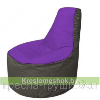 Кресло мешок Трон Т1.1-1822(фиолетовый-серый) - фото 1 - id-p80731696