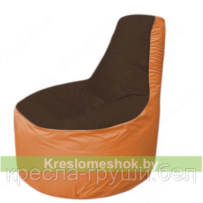 Кресло мешок Трон Т1.1-1905(коричневый-оранжевый) - фото 1 - id-p80733667