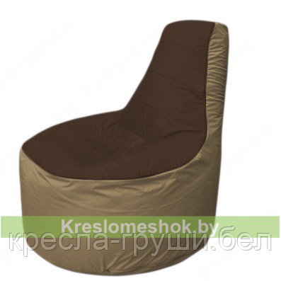 Кресло мешок Трон Т1.1-1921(коричневый-тем.бежевый) - фото 1 - id-p80733998