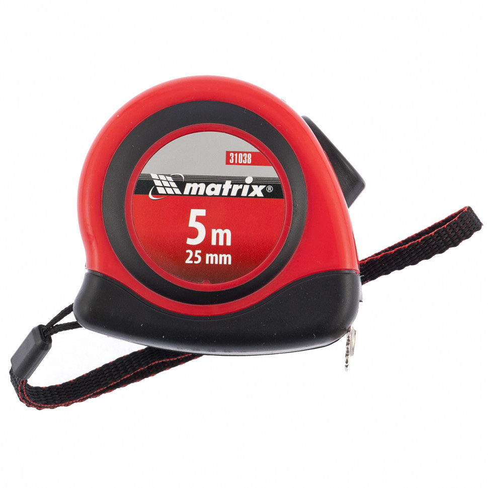 Рулетка Status autostop magnet, 5 м х 25 мм, двухкомпонентный корпус, зацеп с магнитом MATRIX - фото 1 - id-p81382189