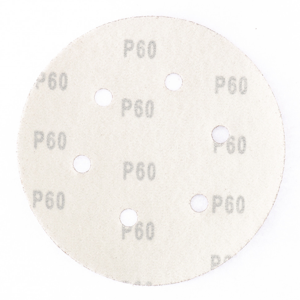 Круг абразивный на ворсовой подложке под "липучку", перфорированный, P 40, 150 мм, 5 шт. MATRIX - фото 2 - id-p81382279