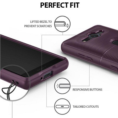 Защитный чехол бампер Ringke Onyx Case фиолетовый для Sony Xperia XZ2 Compact - фото 3 - id-p81390066