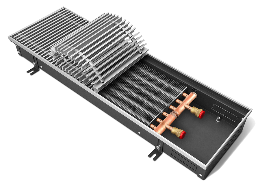 Внутрипольный конвектор увеличенной мощности Techno Power KVZ 300-65-600 (L 600-4800) 