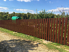 Забор из евроштакетника (односторонний), фото 3