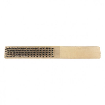 Щетка зачистная 5-и рядная, закаленная прямая проволока с деревянной ручкой СИБРТЕХ, фото 2