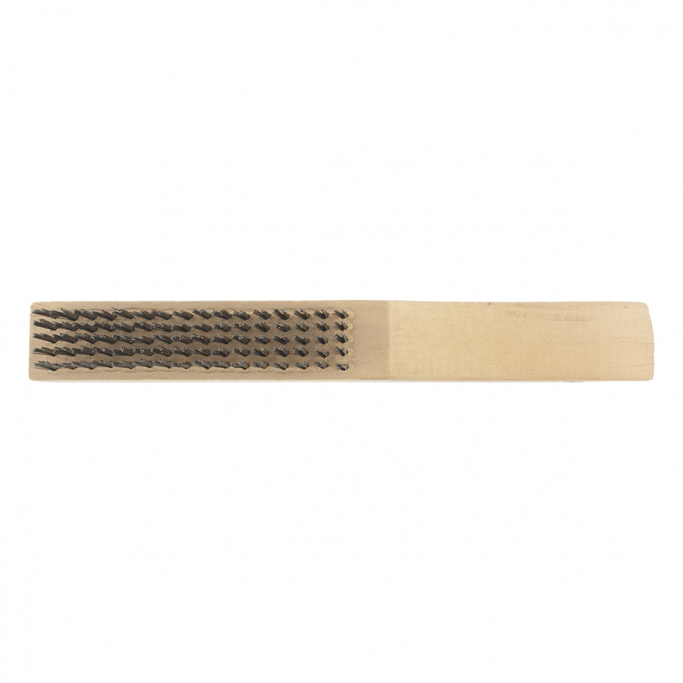 Щетка зачистная 5-и рядная, закаленная прямая проволока с деревянной ручкой СИБРТЕХ - фото 2 - id-p81383269