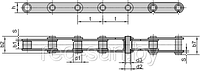 Цепь приводная специальная с полым валиком ISO C208AL