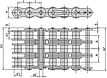 Цепь приводная втулочная трёхрядная (ISO 1395) 04С-3, фото 3