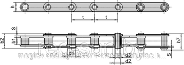 Цепь приводная специальная с полым валиком ISO C210ALHP