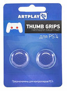 Накладки на стики Dualshock 4 Thumb Grips защитные  (2 шт) РСТ синий Artplays