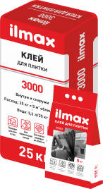 Клей для плитки ilmax 3000 (25 кг.) - фото 1 - id-p81608036