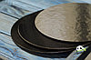 Подложка для торта черная/серебро d 240 мм (1,5)
